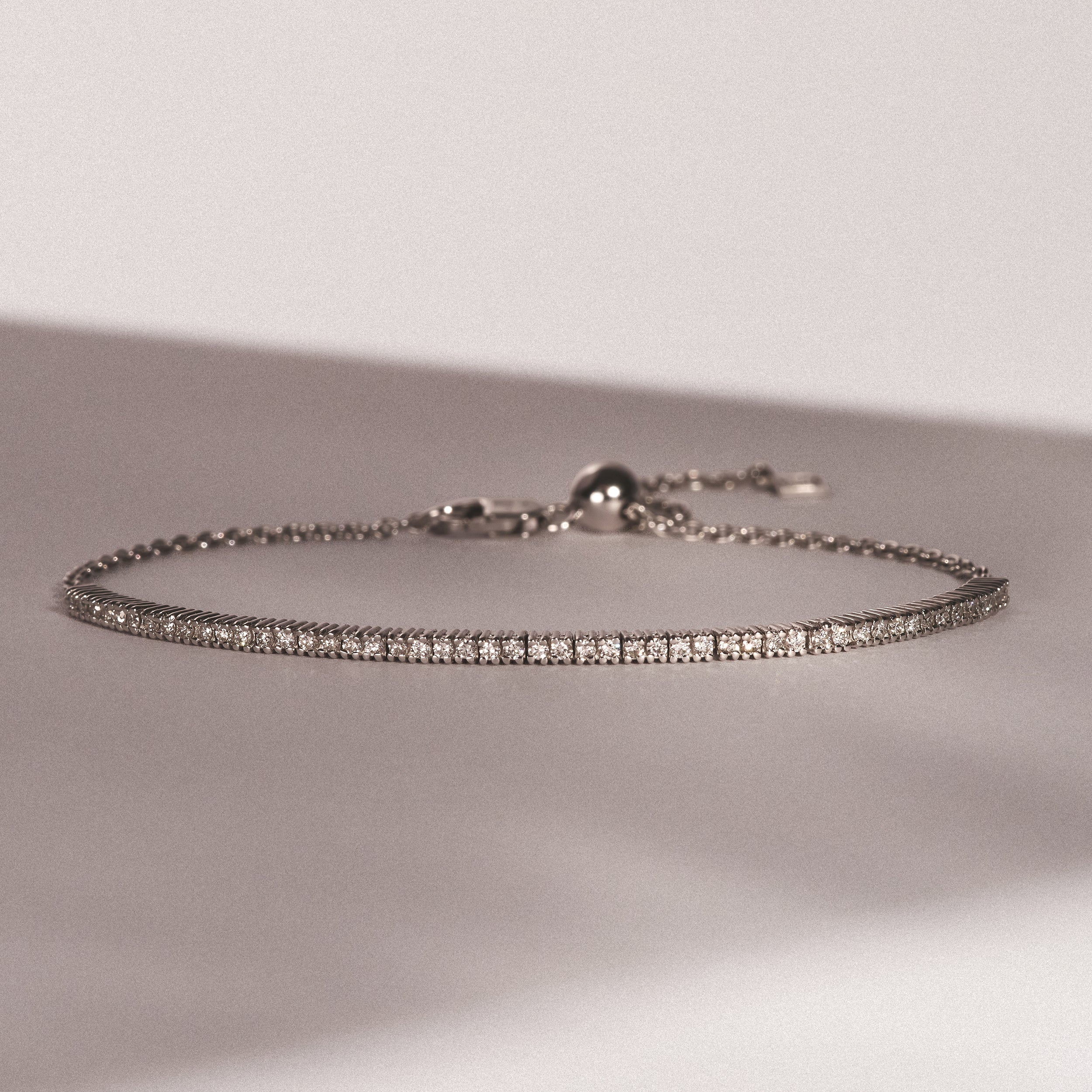 Adjustable Lab Diamond Tennis Bracelet 0.50ct in 925 Silver
